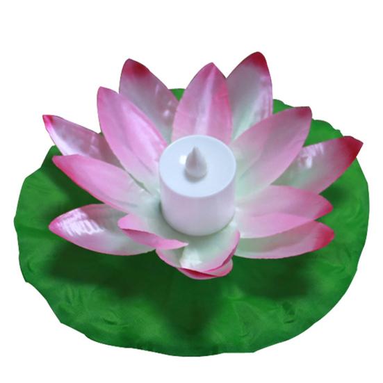 Electric Candle LED Light Garden Wishing Pool Pond Water Float Lotus Flower Lamp