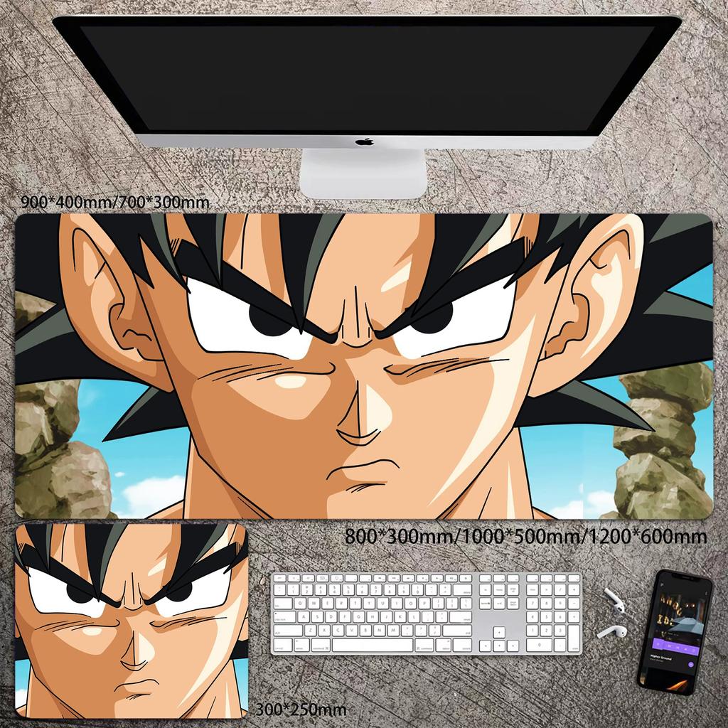 Skórzana podkładka pod mysz do biura Wysoka rozdzielczość Drukowanie Dragon Ball Mata na biurko Uroczy Son Goku Zablokowana krawędź Duży Pogrubiony Mata na biurko komputerowe Podkładka do pisania Klawiatura