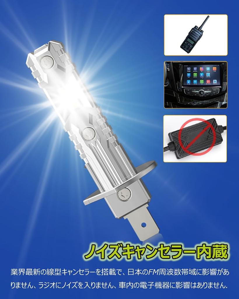 GOSMY H1 LED Headlight, Explosive Light, For High Beam, LED H7, 6,000k, DC