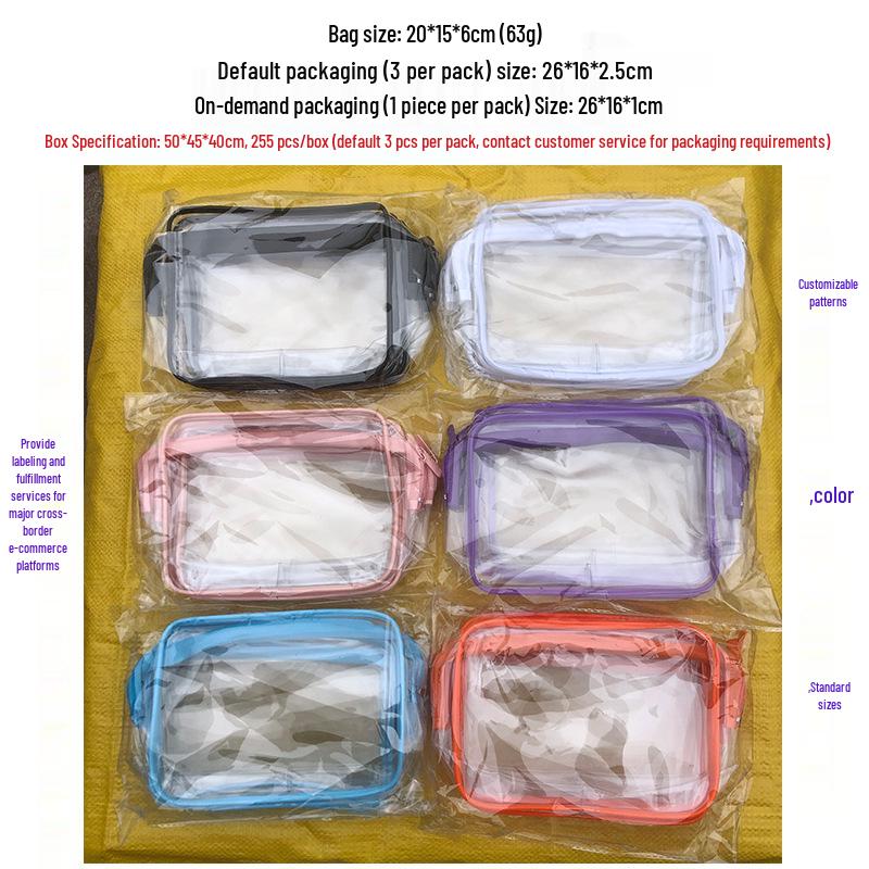 Waterproof Transparent Multi-Functional Travel Makeup Toiletry Bag
