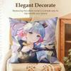 Kamizato Ayaka Genshin Impact Cushion Cover Natural Linen Organic Fabric DoubleSided Printing Sofa Home Decor Gift Pillow Case