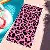 Pattern P-Pink Leopard Lip Print Towel Microfiber beach towel, quick-dry, sand-free, ultra-fine fiber, super soft.