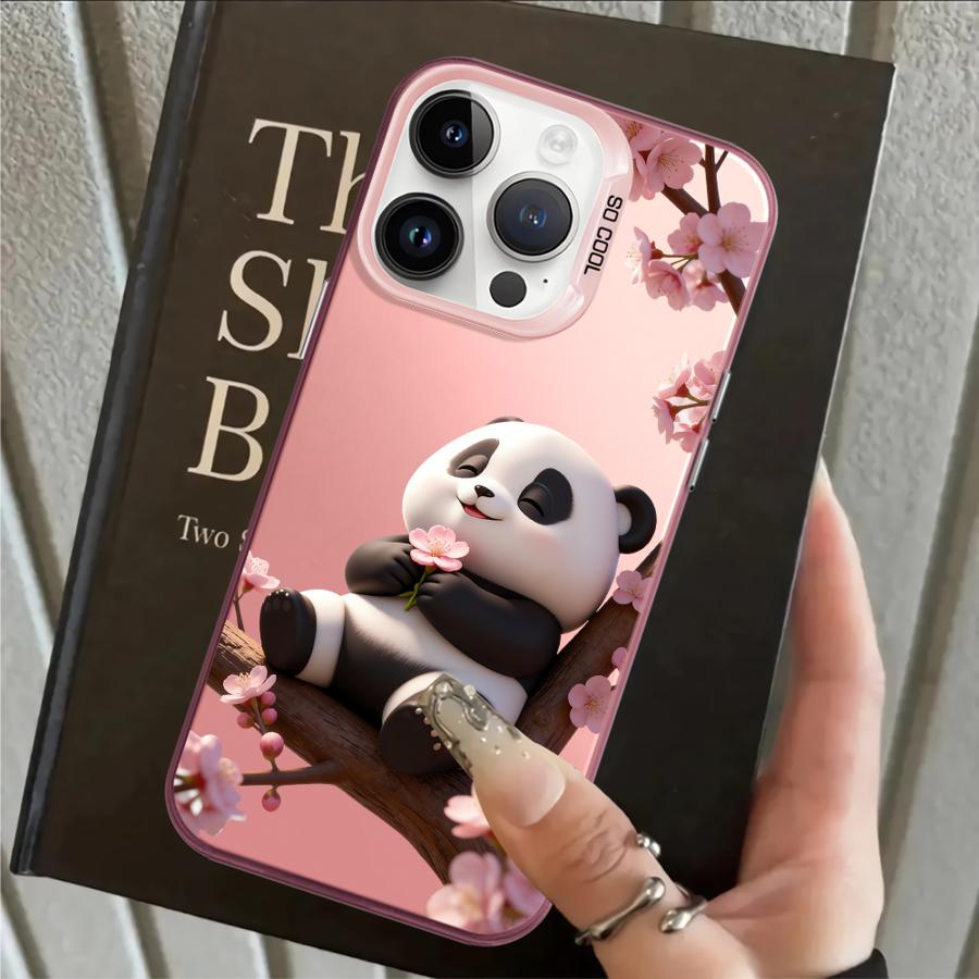 Chubby Panda Back Phone Cover Case for iPhone 17 Pro Max 11 XS 13 Pro XR 12 Air 15 Plus 16 14