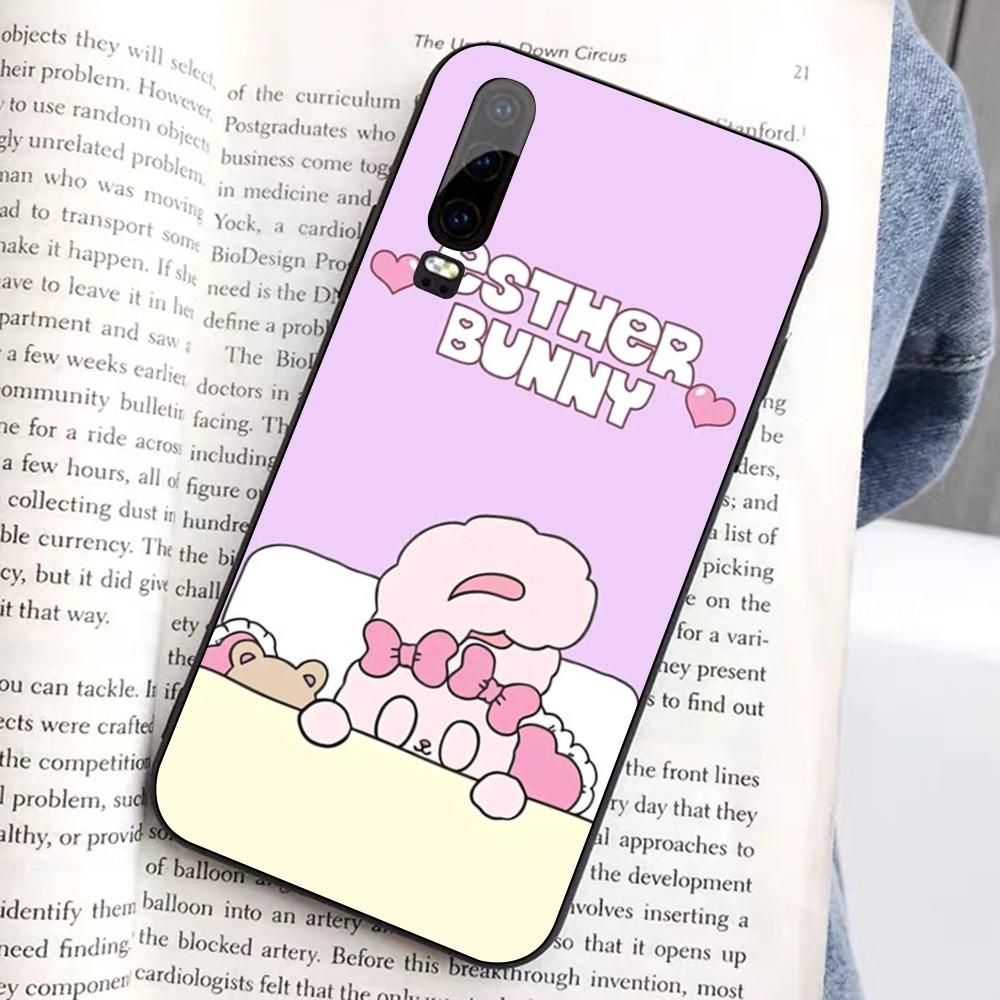 Esther Niedliches Hasen-Handyhülle für Huawei Honor 10 Lite 9 20 7A 9X 30 50 60 70 Pro Plus Weiche Silikonhülle