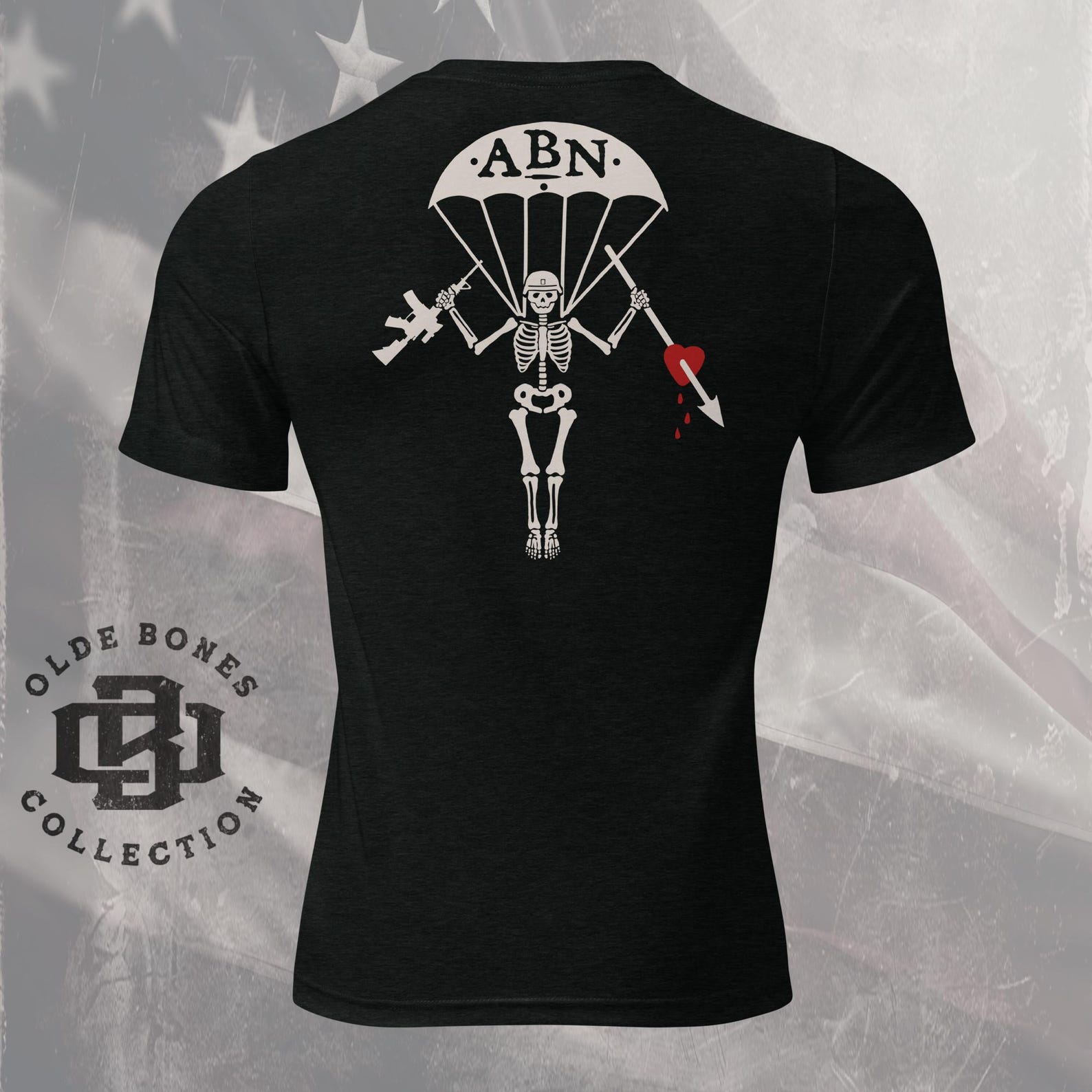 Tri-Blend Black Army Airborne Military T-Shirt 3XL