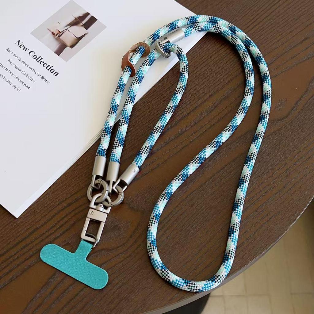 Dual-Function Anti-Lost Crossbody Phone Lanyard with Detachable Wrist Strap and Metal Buckle