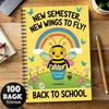New Coil Book Back To School Inspirational Bee Notebook