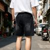 Men Denim Shorts Relaxed Fit Elastic Waistband Casual Style with Multiple Pockets Durable Stitching Versatile Design for Everyday Wear