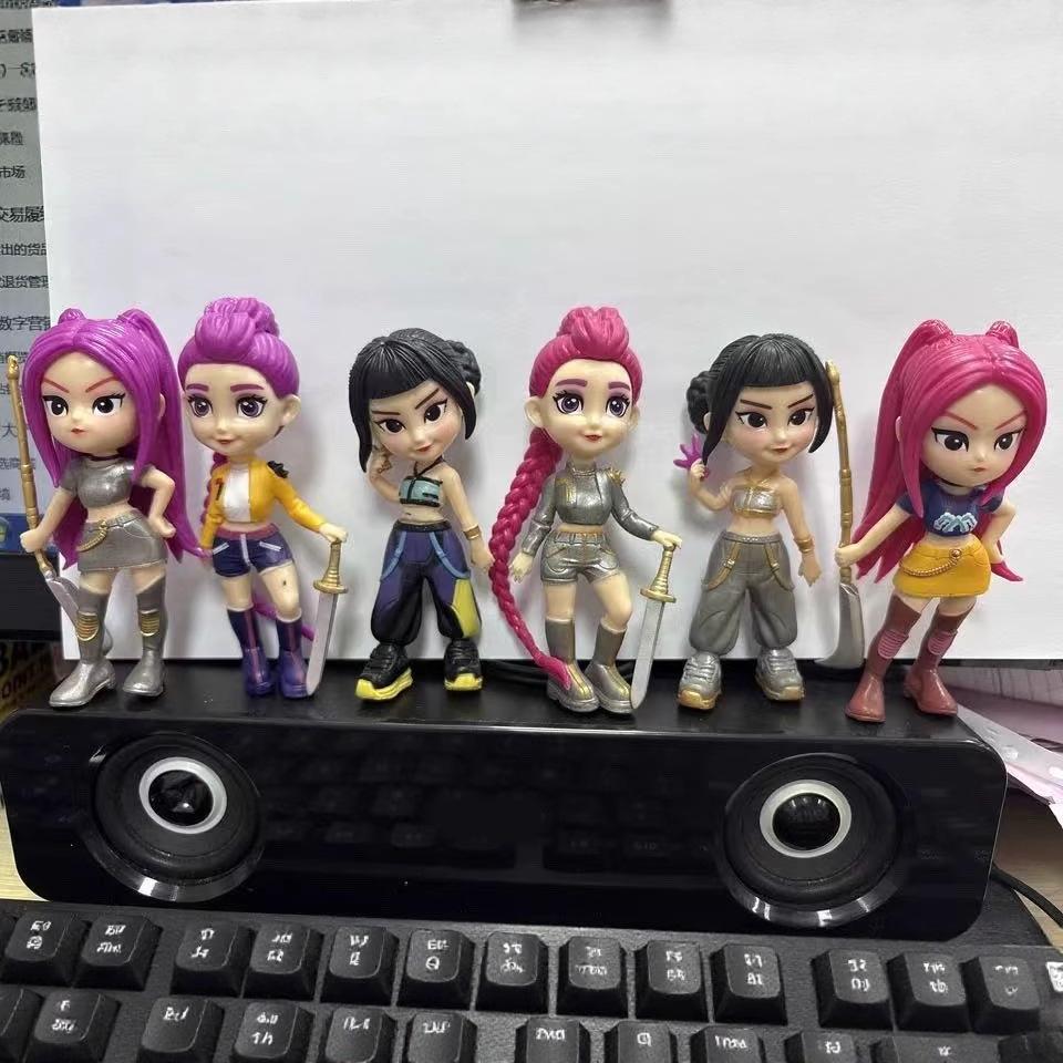 Hot Anime KPop Devil Hunter Doll Vinyl Toy Rumi Mira Zoi Character Vinyl Mask Blind Box Ornament Toy Birthday Gift