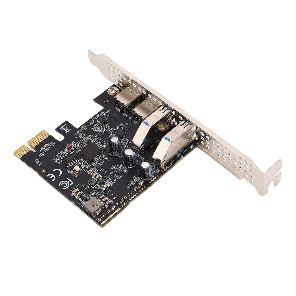 PCIe to USB 3.0 Type C Expansion Card 5Gbps 2 Type C 3.1 and 2 USB 3.0 Ports for Desktop PC Plug and Play