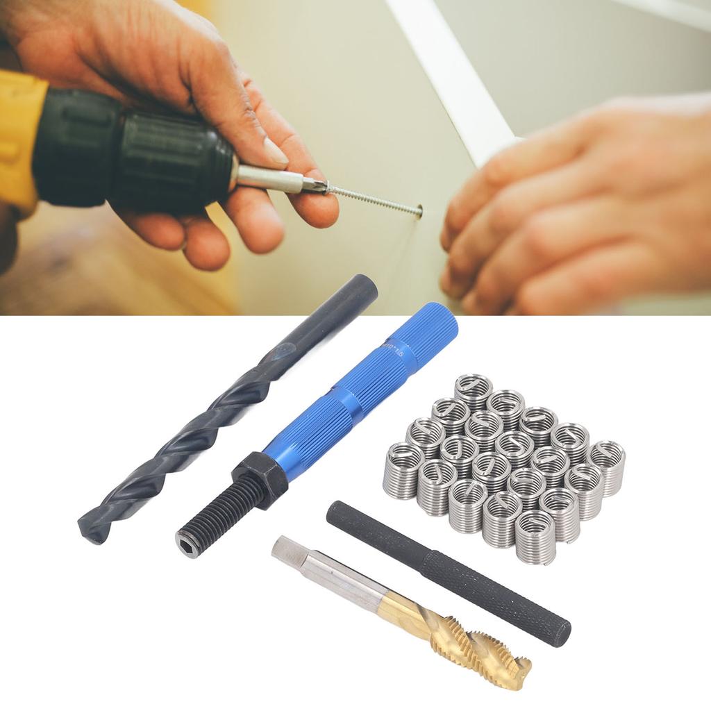 24Pcs Metric Thread Repair Kit M10 X 1. X 2D Thread Repair Insert Kit for Integrity Connection Stre