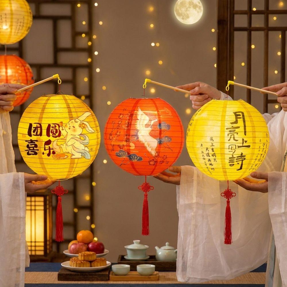Luminous Rabbit Hanging Lanterns Traditional Glowing Festival Lights Chinese New Year