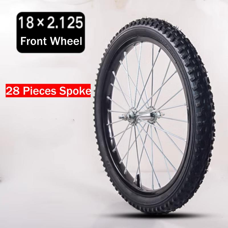 16/18/20 Inch Fietswiel Zwart Verdikt Stalen Wiel Voor/Achter 2.125/2.4/2.5 Kinderfiets Wielset Met Antislipband Aangepast