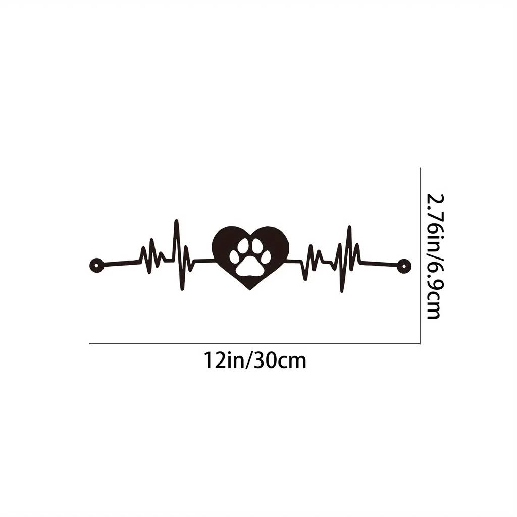 

Металлическая табличка «Сердцебиение любителей питомцев» Уникальный настенный декор для дома, сада, офиса | Идеальная скульптура для акцента в спальне и гостиной светло-серый