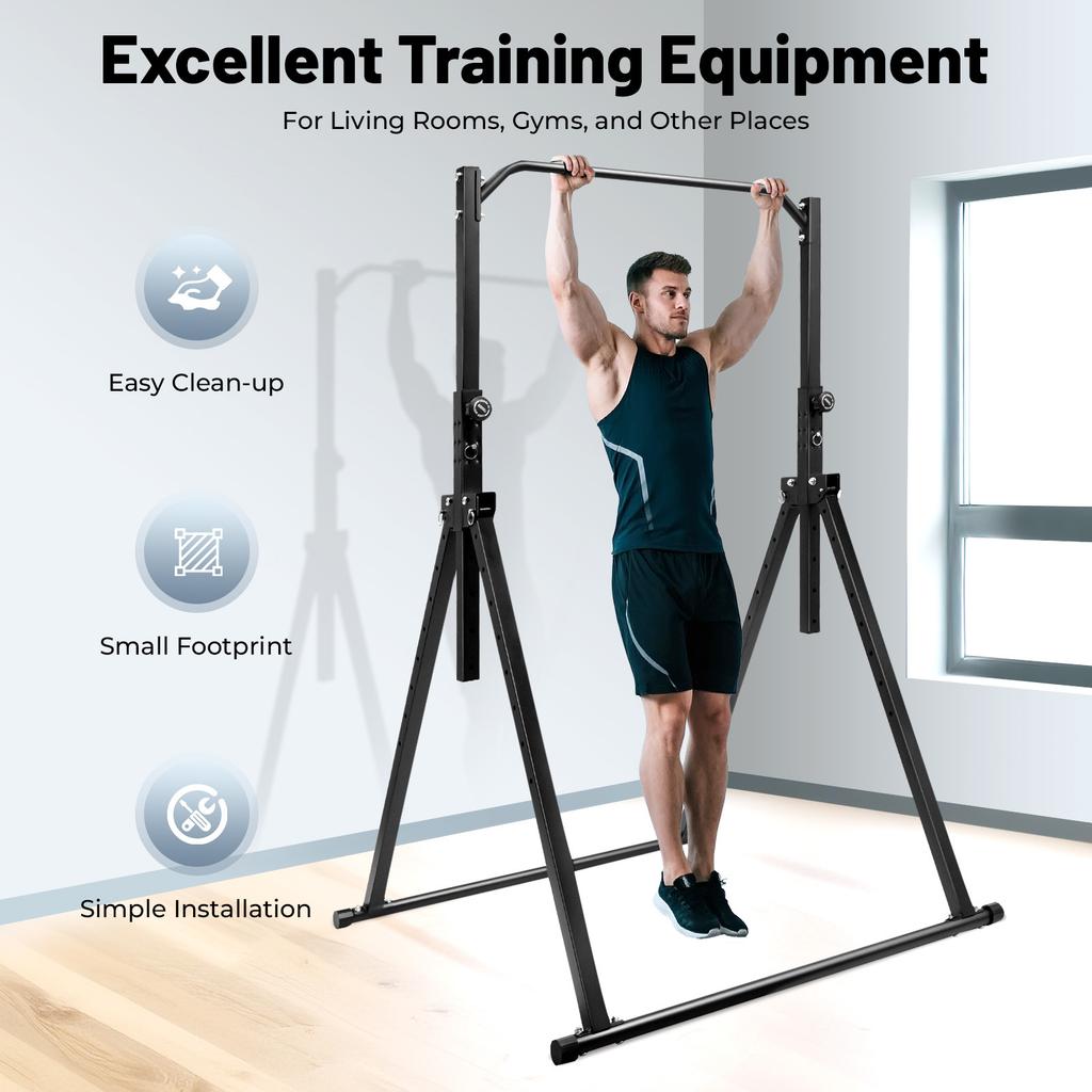 Power Tower Pull Up Bar Dip Station Assistive Trainer for Home Gym Strength Training Workout Equipment 440lb