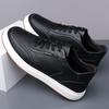 Men's Spring Genuine Leather Waterproof Sports Shoes Running Non-slip Thick Sole Heightened Men's Casual White Forrest Gump Shoes