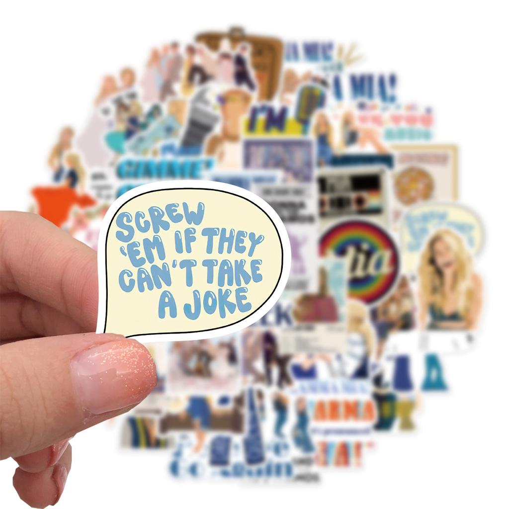 50 Song and Dance Movies Mama Mia Graffiti Stickers Decorate Suitcase Pen Guitar Notebook Waterproof Hot Stickers