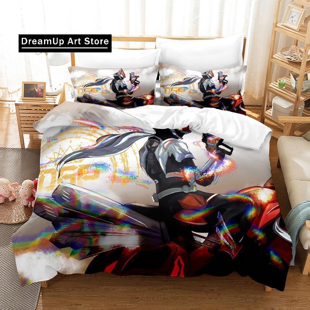 Kamen Rider Geats Bettwäsche-Set, Einzelbett, Doppelbett, Queensize-Bett, Kingsize-Bett, Schlafzimmer für Erwachsene und Kinder, Bettbezug-Set, 3D-Anime-Bettlaken-Set