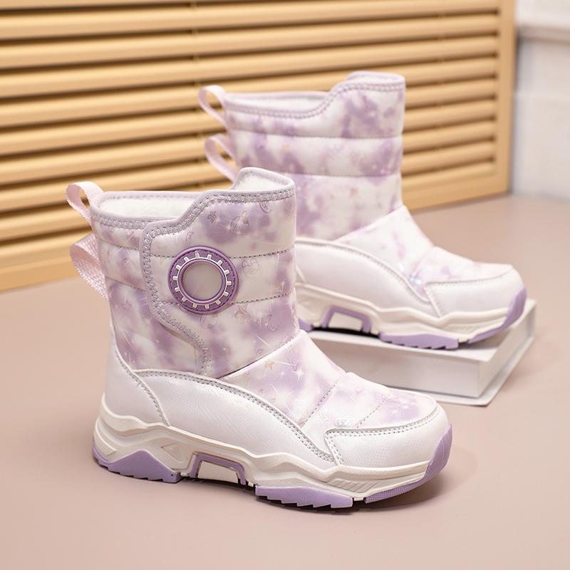 Vinter plysj tykke gutter og jenter snø bomullssko