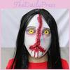 Hair Long Ghost Face Cosplay Mask For Halloween Haunted House Games Escape