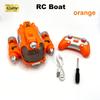 2.4GHz RC Boat,Remote Control Speedboat With Water Spray,LED Lights,One Key Demo Function.Fun Pool,Swimming Pool Toy,Easy To Operate,Holiday Gift.
