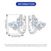 S925 Silver Blue Hollow Butterfly Earrings Hoop Earrings Women Jewelry Trendy Anniversary Gifts