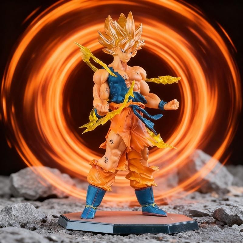 Hot Sale Son Goku Dragon Ball Super Saiyan Anime Action Figure Doll Wukong Model Toys Desktop Ornament Collect Statue Doll Gifts