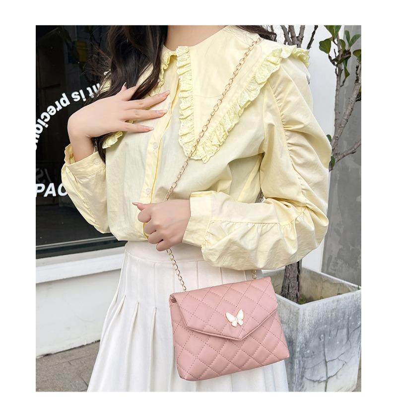 Embroidered Square Shoulder Bag - Korean-Style Crossbody Purse for Women