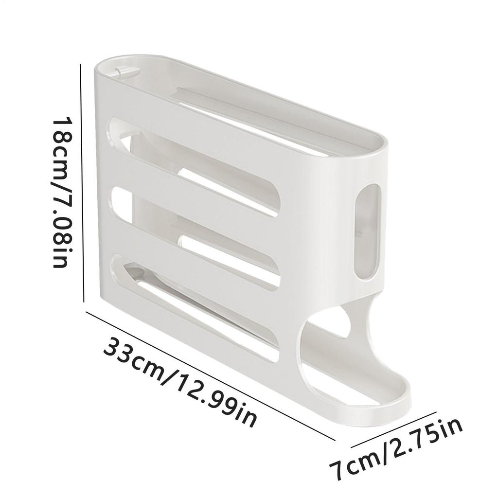 4 Layers Automatic Egg Roller New Household Kitchen Dedicated Egg Roller Rack Space Saving Large Capacity Egg Organiser