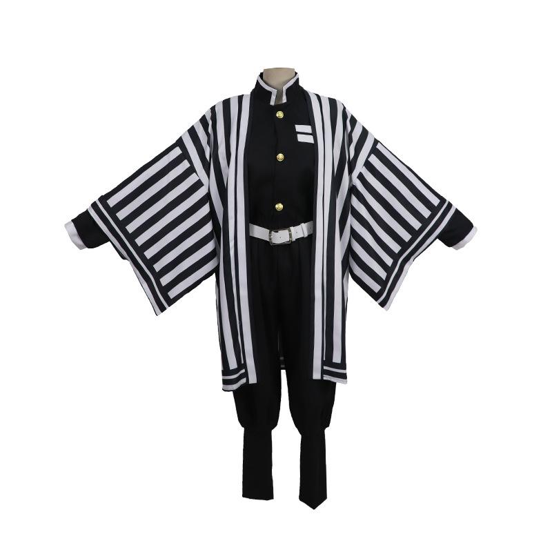 Demon Slayer Akaza Upper Rank Three Cosplay Costume - Full Set with Long Sleeves