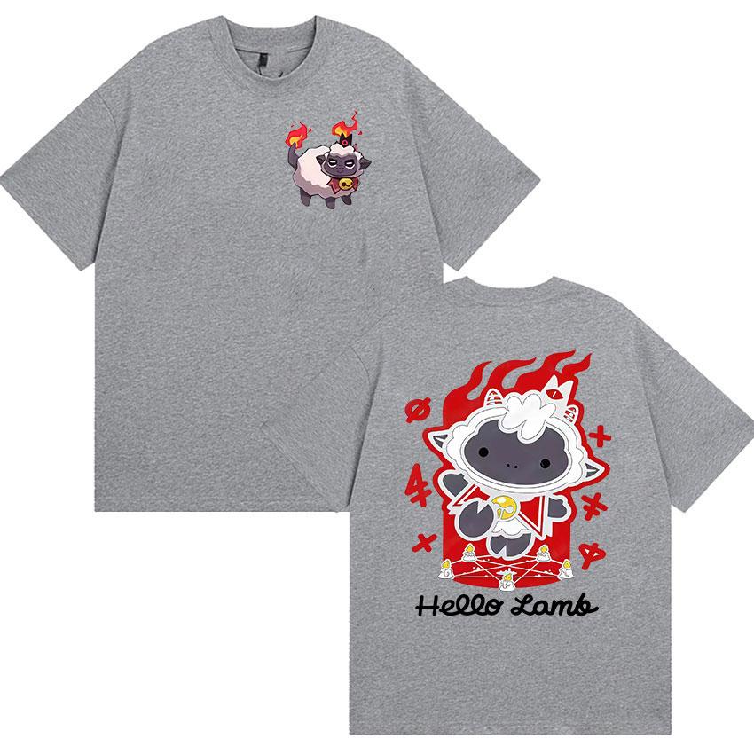 Funny Cult of The Lamb Game Player T Shirt Unisex Women Humor Cute Clothing Short Sleeve Tshirts Casual pure Cotton Tops Tshirt S