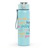 1PC Encouraging Multicolor Handwritten Quote Print 750ml Color Plastic Sports Water Bottle Leakproof Flip Straw Lid Suitable for Sports Office Use