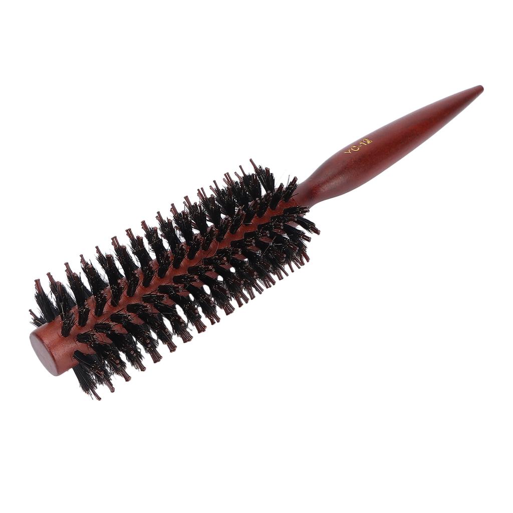 Round Styling Hair Brush Salon Use Curling Roller Hairbrush with Pointed Tail HandleVertical Lines
