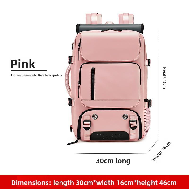 Men's Large Capacity Travel Backpack with Shoe Compartment, 17.3-Inch Laptop Bag, Adjustable Shoulder Straps, Multiple Zippered Pockets