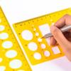 Geometrische Schablone Geometrische Zeichenvorlagen Kreis-Schablonen Klarsicht-Messlineal für Technische Zeichnung Bau