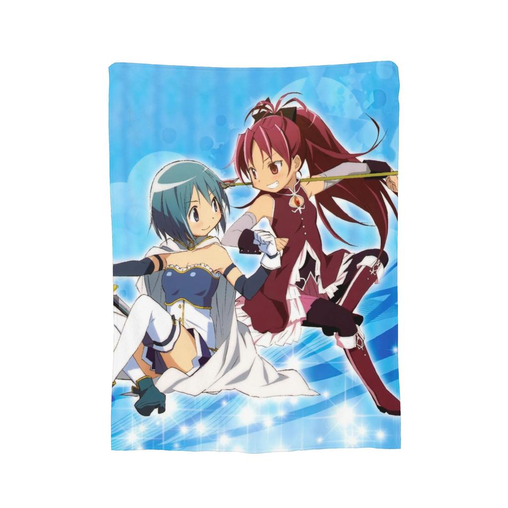 Puella Magi Madoka Magica Anime Blankets Fleece Summer   Multifunction Ultra-Soft Throw Blankets for Bedding Office Quilt