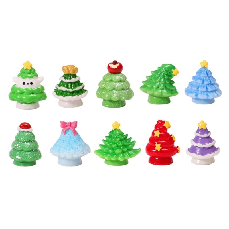 Christmas Tree Figurine Miniatures Christmas Tree Miroclandscape Ornament DIY Dollhouses Accessories Table Centerpieces 1