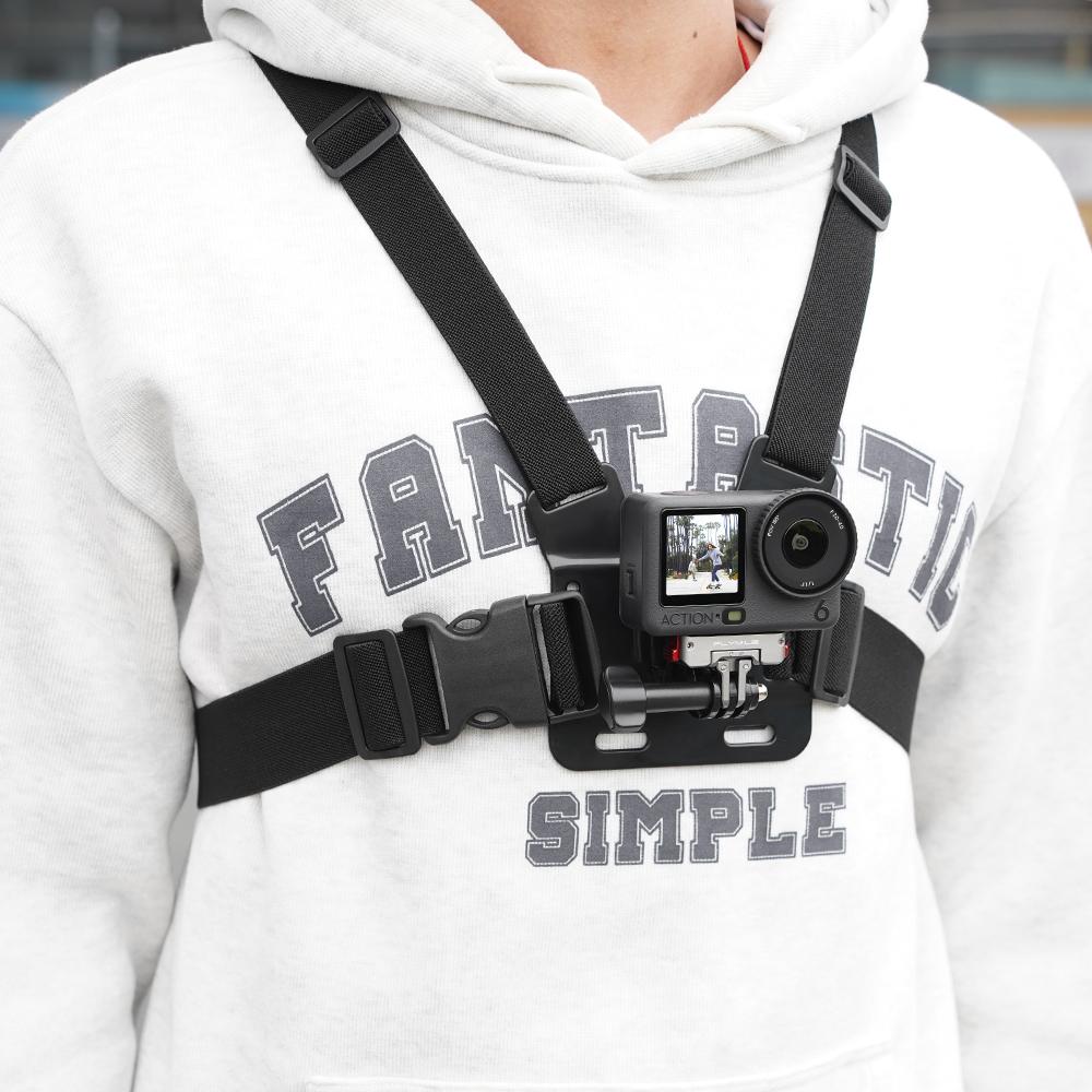 FLYMILE Für DJI Osmo Action 6 / Nano Magnetische Schnellwechselhalterung 360° Drehbar Aluminiumlegierung Basis Doppelanschluss-Design