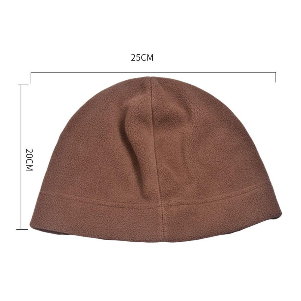 Slouchy Running Cycling Cap Polar Fleece Running Beanie Winter Ski Cap  for Men Women