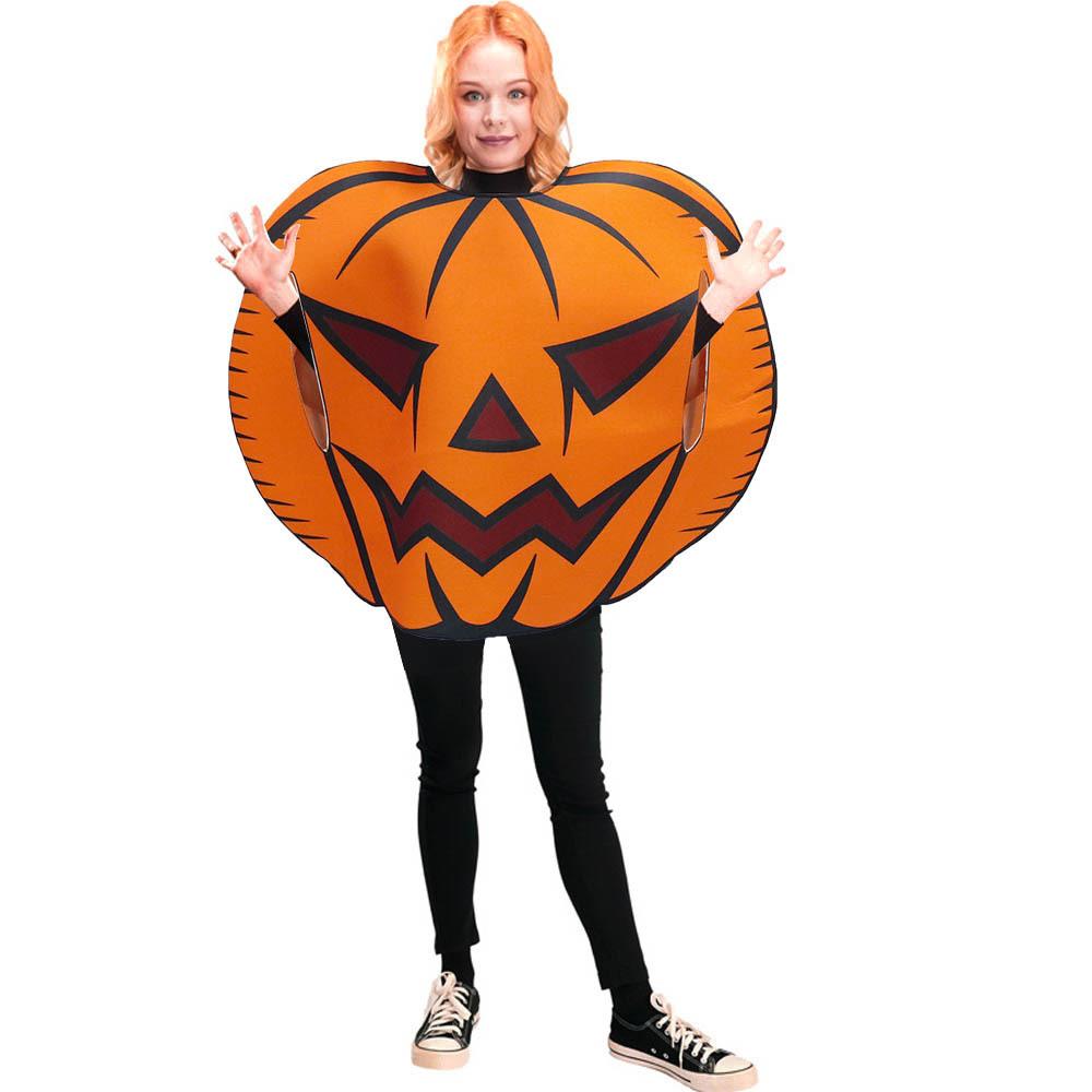 Halloween Pumpkin Costume Cosplay Party Stage Performance Outfit Funny Prop Suit for Adults