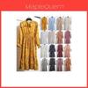 Elegante Abito Lungo Maxi Floreale in Chiffon a Maniche Lunghe da Donna per la Primavera 2018, Casual, da Festa, Vintage, Boho, in Colori Affascinanti
