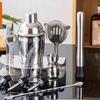 12-teiliges Cocktailshaker-Set aus Edelstahl
