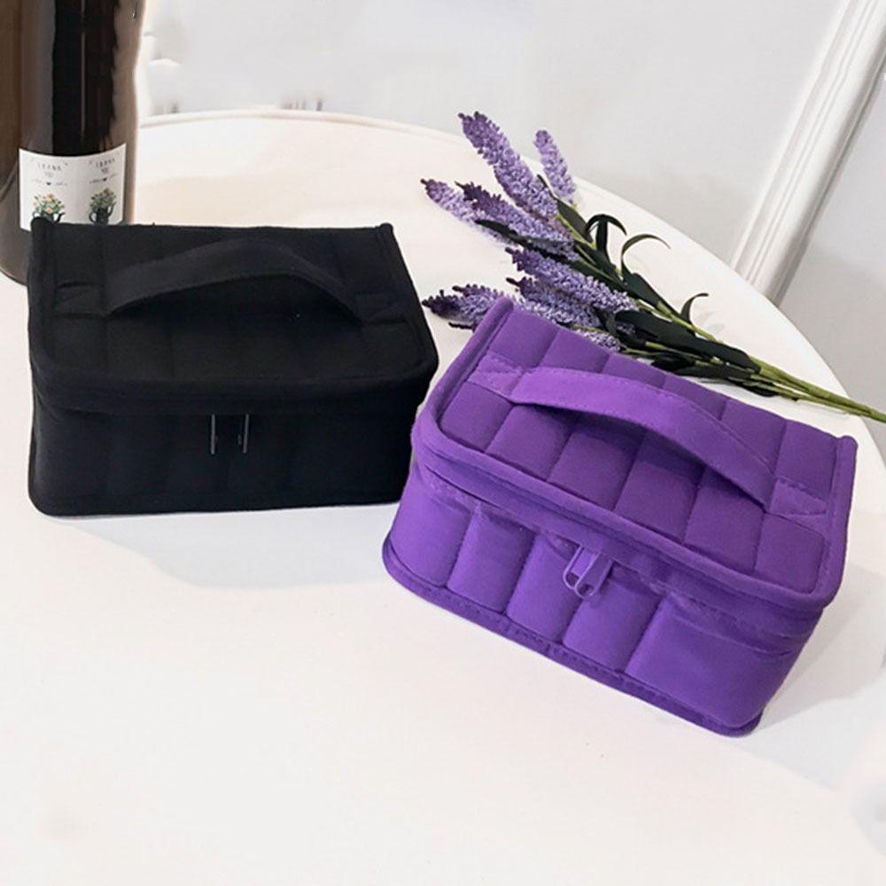 17 Grids Essential Oil Storage Bag Compact Portable Nail Polish Organizer Protective Durable Bottle Storage Case