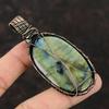 Labradorite Pendant Rainbow Moonstone Pendant Copper Wire Wrapped Pendant Handmade Pendant Gemstone Jewelry Gift For Mother Copper Jewelry
