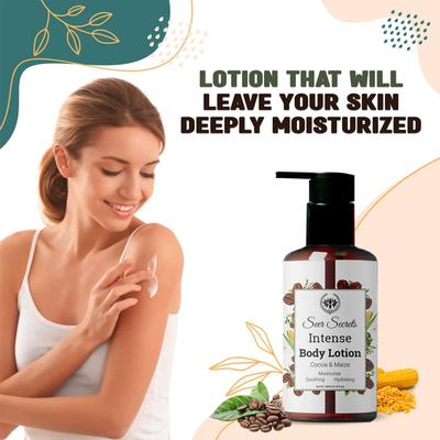 Seer Secrets Body Lotion Moisturisation Shoothing Hydrating Cocoa Maize Deep Nourish Dry Sensitive & Normal Skin for Men & Women Pure, Natural -