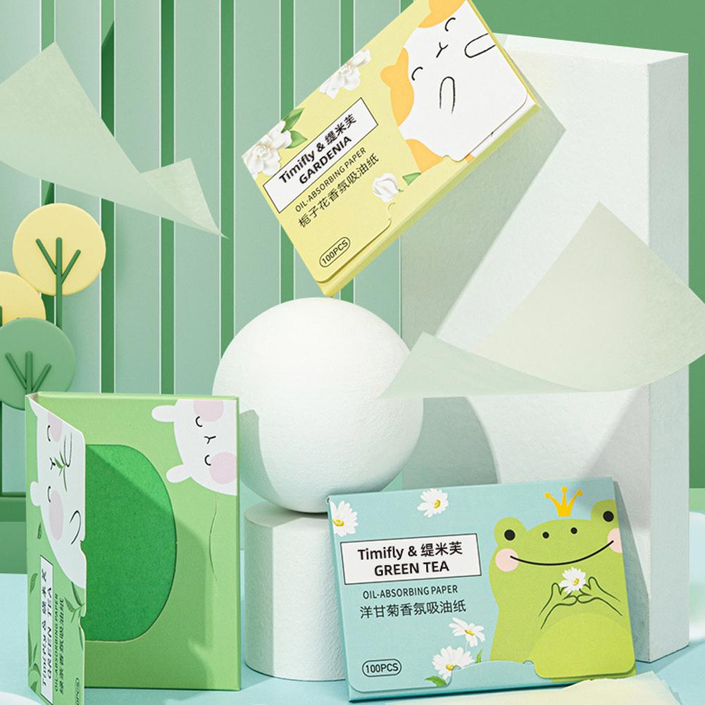 

100 листов/пакет, промокательная бумага для масла, лаванда, зеленый чай, впитывающая бумага для чистки лица, масло для макияжа Ch G5N2