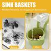 Sink Drain Basket Drain Colander for Food Removable Fine Mesh Sink Strainer Basket for Commercial Shower RV Kitchen Bathroom