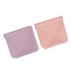 4 Colors Mini Lipstick Storage Bag Automatic Closure Portable PU Leather Pocket Cosmetic Makeup Bag for Earphone