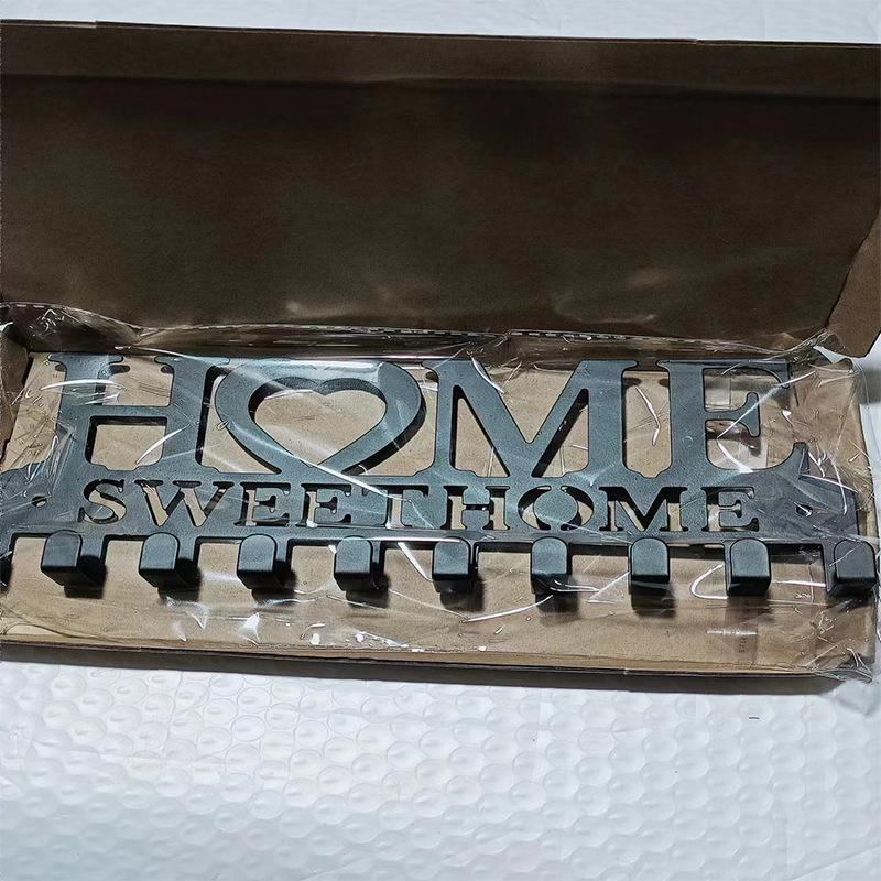 Key Holder Wall Mount Key Holder Hooks Organizer Hanger Rack Wall Mounted Screws Anchors for Home Vintage Metal Hallway Garage M