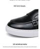2023 Men's Plus-Size Double Buckle Casual Loafers, Low Top British Style